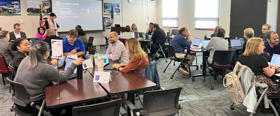 Educators collaborating in a professional learning session